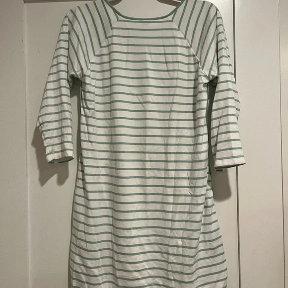 LAKE Striped Green and White Dress - Picture 3 of 3